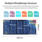product_image_name-Generic-Ultra-large Size Mouse Pad Computer Office Shortcuts Desk Pad Smooth Movement-5