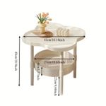 product_image_name-Generic-Double-layer storage bedside table, plastic side table, small side table, modern bedside table home decor - white-2