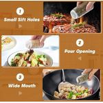 product_image_name-Generic-12pcs Round spice bottle with lid, glass spice jar, spice storage bottle-4