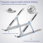 Generic Laptop Tablet Stand Adjustable Foldable Laptop Computer Notebook Holder Bracket - image 3