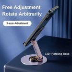 product_image_name-Generic-Metal Aluminum 360 Rotation Mobile Phone Holder Universal Bracket Folding Double Shaft Design-5