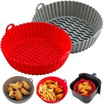 product_image_name-Generic-2 Pieces Silicone Air fryer Liner - Brown/Grey-1