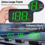 Generic Car Head Up HD Display GPS Speedometer KMH Digital HUD Windshield Projector - image 3