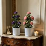 Generic 2 pots flowers for room,Artificial Carnation Bonsai for Home Decor,plant decor - image 8