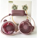 Oem Portable Bladeless Neck Fan USB Rechargeable 3-Speed Pink - image 7