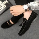 product_image_name-Fashion-Classic Tassel Pendant Men's One-Step Casual Shoes  Men's Loafers & Slip-Ons - Black-4