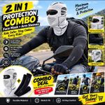 AD 2 in 1 Classic Balaclava + Arm Sleeves - White/Black