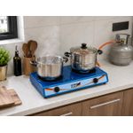 German Plus Modern Design Double Burner Tabletop Gas Cooker. - image 7