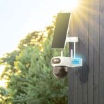 Generic Dual-Lens 2K + 2K Solar-Powered Outdoor Wi-Fi Security Camera with Pan-Tilt - White/Black - image 2