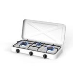   3 Burner Gas Stove With Enamel Lid - White