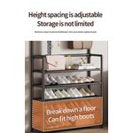 Cloudoon Compact 3-Tier Shoe Rack with Coat Hooks, Space Saving Hall Tree Organizer for Bedroom & Small Spaces - image 5