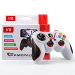 Generic V8 Gamepad + Stand, Wireless Bluetooth Gamepad for Android and iOS, PC Joystick - White - image 8