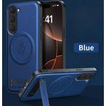 TECNO Spark 40 Pro 4G High Quality MAGSAFE, Wireless Charging luxury leather Case With Kick-Stand - Blue