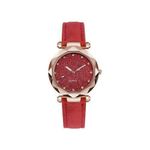 product_image_name-Fashion-3pcs/set Women's Elegant Red Round Wrist Watch And Wallet Glasses Gift - Red-2