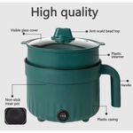 White Label  Multifunctional Electric Rice Cooker with Steamer  1.8L-Green - image 4
