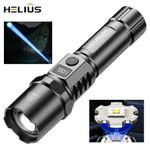 product_image_name-Generic-30W 1000m Long Range Powerful Torch ABS Digital Display Rechargeable Zoomable Portable LED Flashlight -1