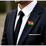 AD 10pcs Ghana Flag Lapel Pin - Multicolour - image 3