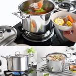 product_image_name-Generic-5 Pack Stainless Steel COOKWARE HOB STOCKPOT Pot Casserole Set with Glass LIDS-4