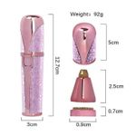 product_image_name-Generic-Portable 2 IN 1 Women E-pilator Electrical Remove Facial E-pilator,Rechargeable Eyebrow Shape for Women, Face Lips Body Painless Facial Razor with Built-in LED Light USB-Pink-2