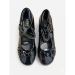 product_image_name-Haki-Fashion Girl Faux Leather Mirror Shoe-Black-3
