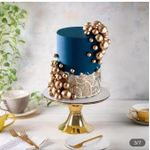 AD Ball or Spherical Cake Topper For Cake Decoration - Gold