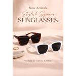2 Pairs of Ladies Classy Sunglasses- Tortoise & White