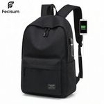 product_image_name-Fashion-Fecisum Men Bags Backpacks School Bags Laptop Bags Bookbags Satchel Black-1