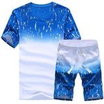product_image_name-Berrykey-Men's 2 In 1 Short Sleeve Round Neck T-Shirt & Shorts Set-Blue-6