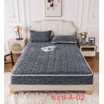 3-Piece Quilted Bedspread Set – Soft Embossed Leaf Design – Ash