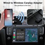 Generic USB + USB-C / Type-C Wired to Wireless Carplay Adapter for iPhone - Black - image 5