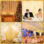 product_image_name-Generic-LBQ 3*3m 300 LED Curtain String Fairy Lights USB Indoor and Outdoor with Remote Control--Warm White Light-7