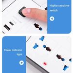 Generic 3-meter long universal plug power multi-splitter, British standard socket, power plug extension cord, USB TypeC port charging, power board socket - image 3
