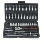 Generic 46Pcs Socket Wrench Set - Auto Repair Tool Kit Black Ratchet