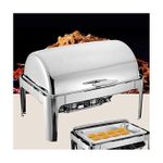 product_image_name-Generic-Stainless Steel Rectangular Roll Top Full Size Chafing Dish - 10Litre Capacity-1
