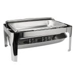 product_image_name-Generic-Stainless Steel Rectangular Roll Top Full Size Chafing Dish - 10Litre Capacity-3
