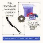 Miztabryn Lavender After Wash Scent Booster Beads - 250 Grams + Crevice Corner Brush