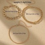product_image_name-SXCHEN-Pack of 3 - Personalized Bracelet Jewelry Women's Fashion Anklet - Gold-2