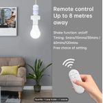 Generic E27 Screw-Base Wireless Light Socket/Wireless Remote-Controlled Smart Timer Light Socket Adapter - image 5