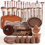 product_image_name-Generic-67 piece beauty tool set, complete set of face washing and makeup - brown-1