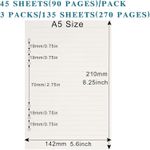 Generic A5 Refill Paper, 6 Hole Filler Inserts - 135 Sheets (270 Pages) - image 2