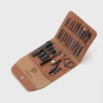 Generic Nail Clippers - Grooming Kit - 16 Pieces - Black & Brown
