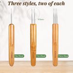 product_image_name-Fashion-6 Pack 1, 2, 3 Hooks Dreadlock Crochet Hook for Hair Lock Needle Braid Craft Bamboo Handle,Stainless Steel Hook(0.5 mm/0.75 mm)-8