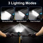 Generic Bicycle headlight, bright bicycle LED flashlight, bicycle lantern, USB rechargeable mountain bike taillight, used as a bike front light during riding. - image 6