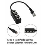 High-Speed RJ45 LAN Splitter Connector-Black