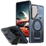 Sendo Phone Case, Compatible With Galaxy A36 High Quality Shookproof, Armour Case With MAGSAFE Wireless Charging Support And Kick-Stand Camera Lens Cover- Blue 