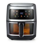 product_image_name-SILVER CREST-8L Smart Touch Digital Air Fryer with Transparent Viewing Window – Stainless Steel - Sliver/Black-1