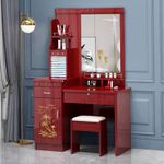 Generic Multi-Functional Dressing Table Set with Cushioned Stool - image 5