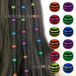 product_image_name-Generic-20 PCS Colorful Dreadlock Hair Beads – Neon Stripe Braiding Accessories for Braids & Locs-4