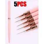 Generic 5pcs Professional Nail Art Liner Brush Set – Fine Line Striping Brushes (4mm to 25mm) - image 2