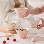 product_image_name-Generic-Pink Bow Ceramic Bowl and Spoon Set-4
